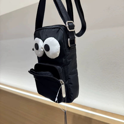 Cartoon NEWNEW series versatile lightweight black eye bag mobile phone bag messenger bag L133