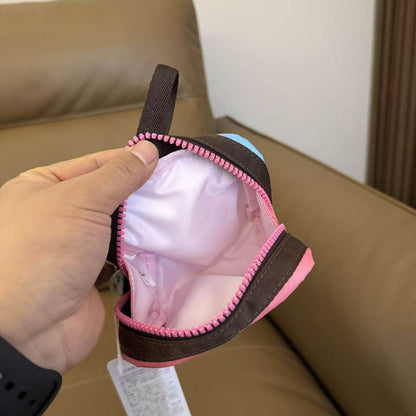 Home has cute pet series cartoon change earphones makeup storage clutch bag 6701 with hand strap