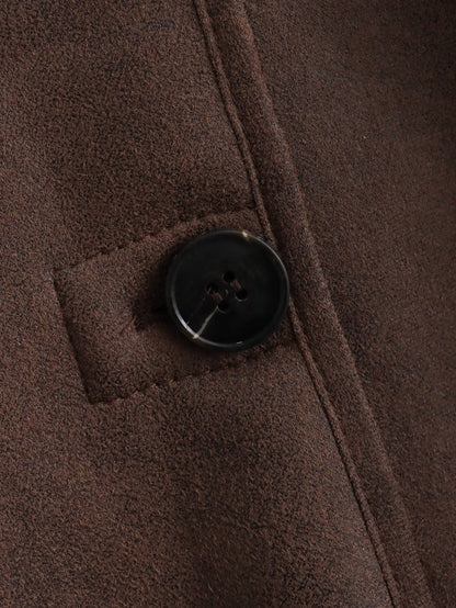Women’s Reversible Faux Leather & Fur Jacket – Spring Autumn Casual Turn-Down Collar Outerwear
