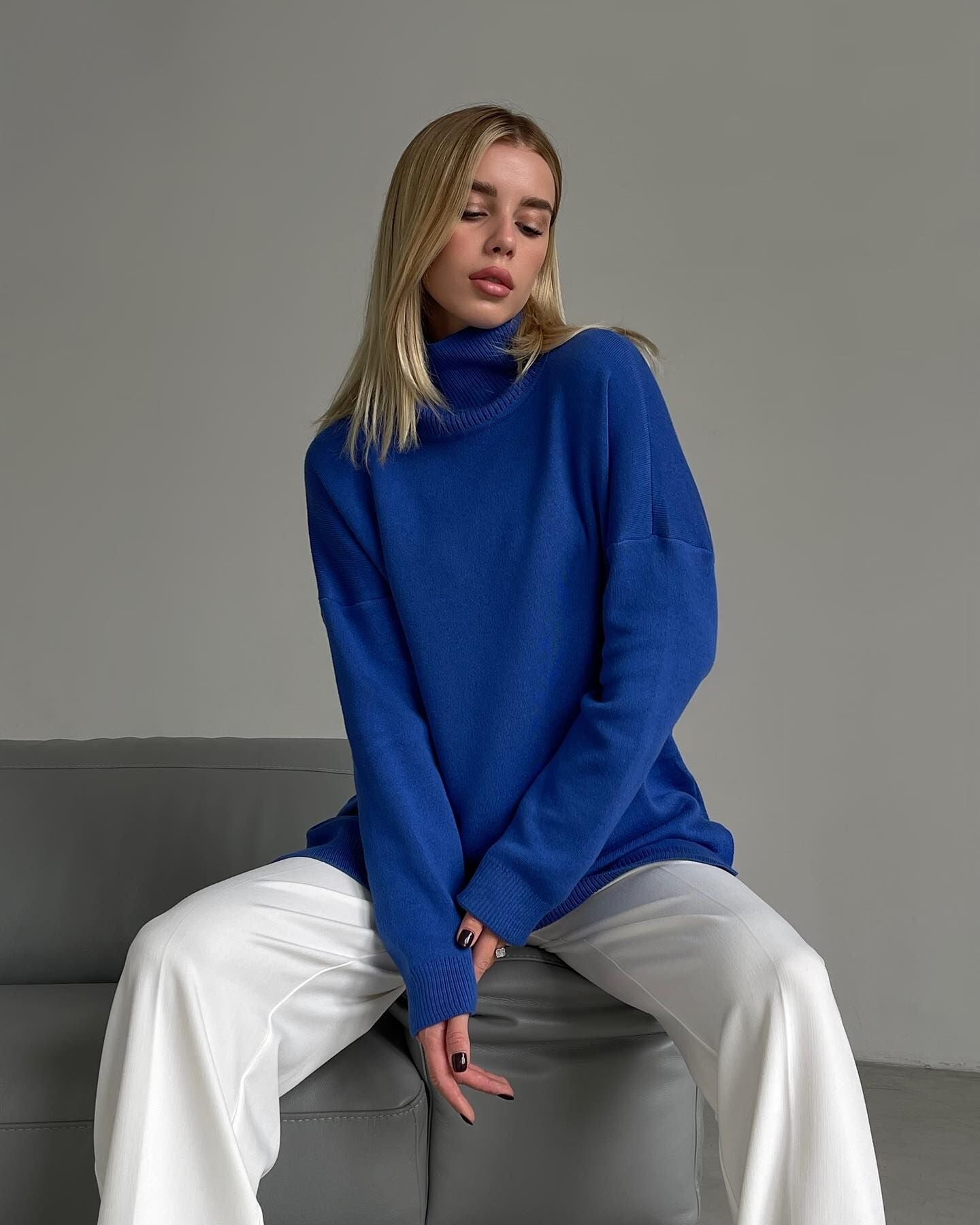 Loose Knit High Neck Sweater for Women | Fall & Winter Cozy Pullover