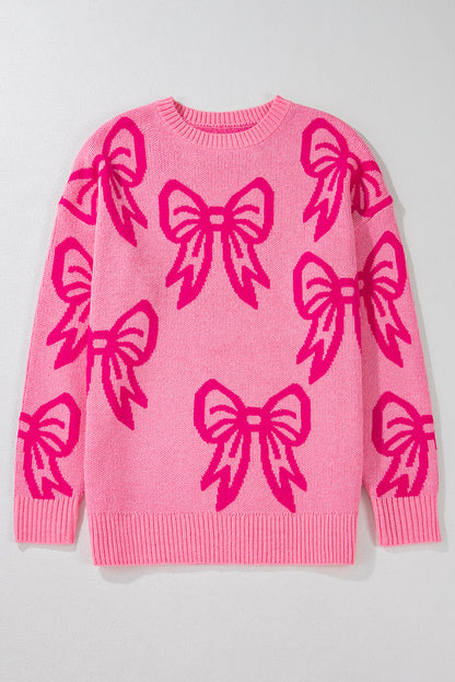 2025 Fall New Women’s Knit Sweater – Trendy Long Sleeve Printed Thick Pullover