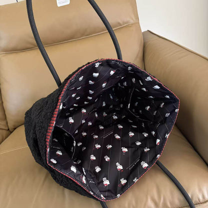 Cartoon handbag female letter printing nylon large tote bag tote bag 1113