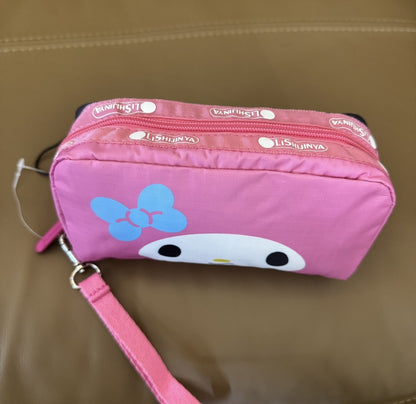 Japanese trend casual small square bag multi-purpose storage bag cartoon cat clutch bag 6511