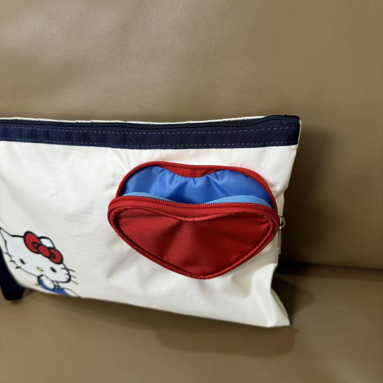 Cartoon Kt cat no standard finishing bag large capacity zipper storage bag enlarged version/