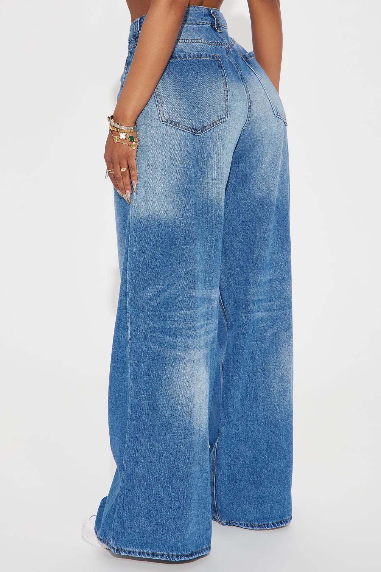 Women’s Y2K Vintage Washed Baggy Jeans | Wide-Leg Multi-Process Denim Pants