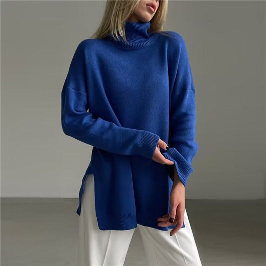 Loose Knit High Neck Sweater for Women | Fall & Winter Cozy Pullover