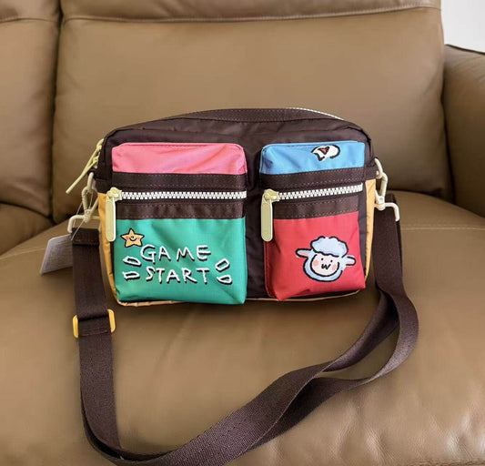 Campus out cute shoulder messenger bag L161 size 26/16/5