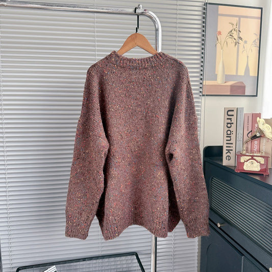 Autumn Winter 2025 Women’s Handmade Crochet Sweater – Loose Lazy Pullover Knit