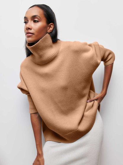 Fall & Winter Loose High Neck Sweater for Women | Cozy and Stylish Pullover