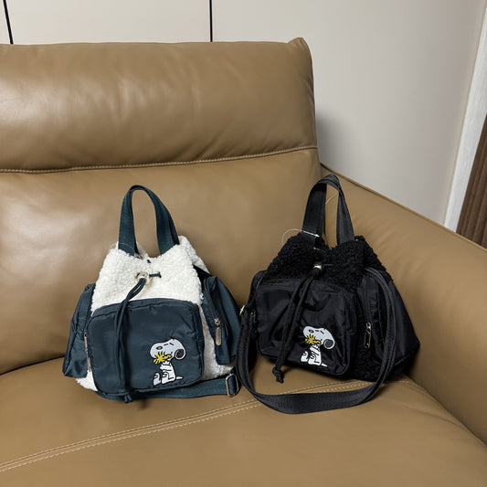 New simple drawstring travel commuting portable messenger bag women L217/height 20, width 25