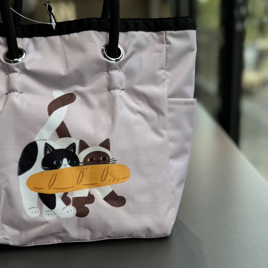 Handbag Female alphabet printed nylon handbag large tote bag tote bag 1114