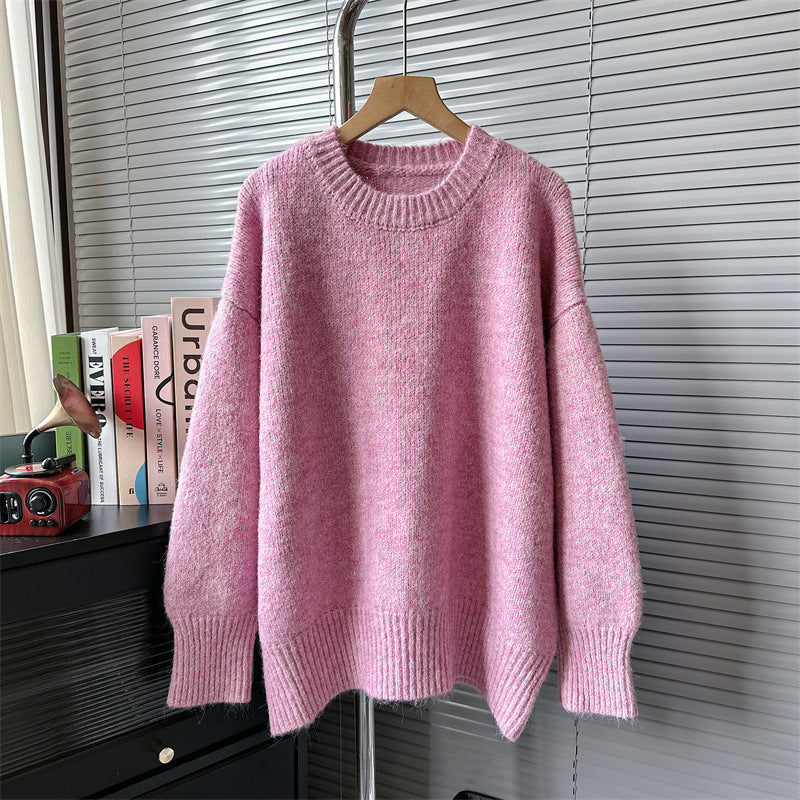 Autumn Winter 2025 Women’s Loose Lazy Pullover Sweater – Soft Cozy Knit Top