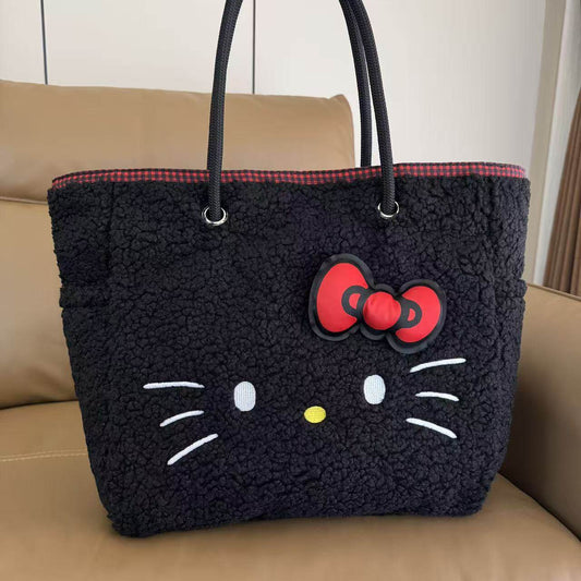 Cartoon handbag female letter printing nylon large tote bag tote bag 1113