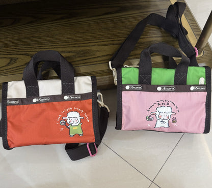 LOGO English Different New Products Casual Small Square Bag Women's Nylon Cloth Bag Sports Mini Crossbody Clutch Bag 3273