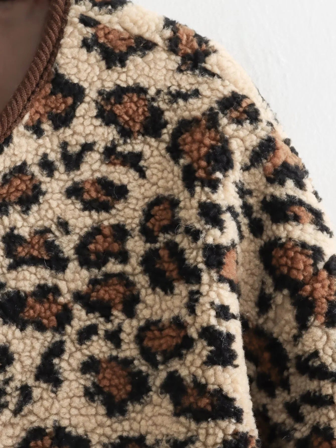 Women’s Autumn Winter Leopard Print Jacket | Casual Loose Fit Long Sleeve Outerwear