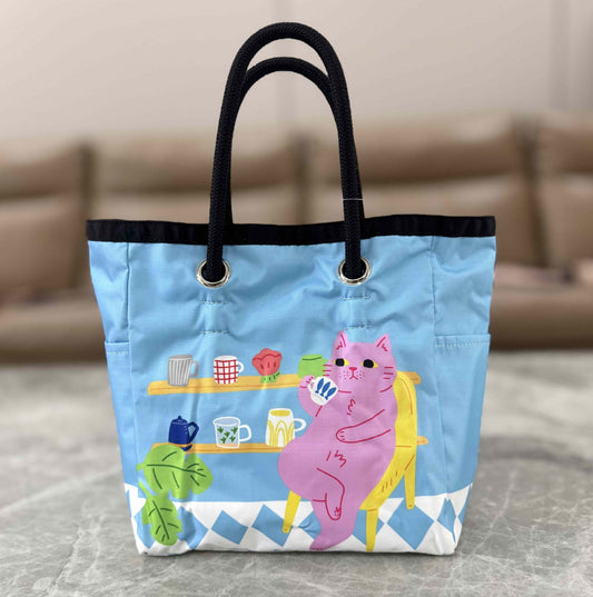 Handbag kitty printed nylon handbag small tote bag tote bag 1114