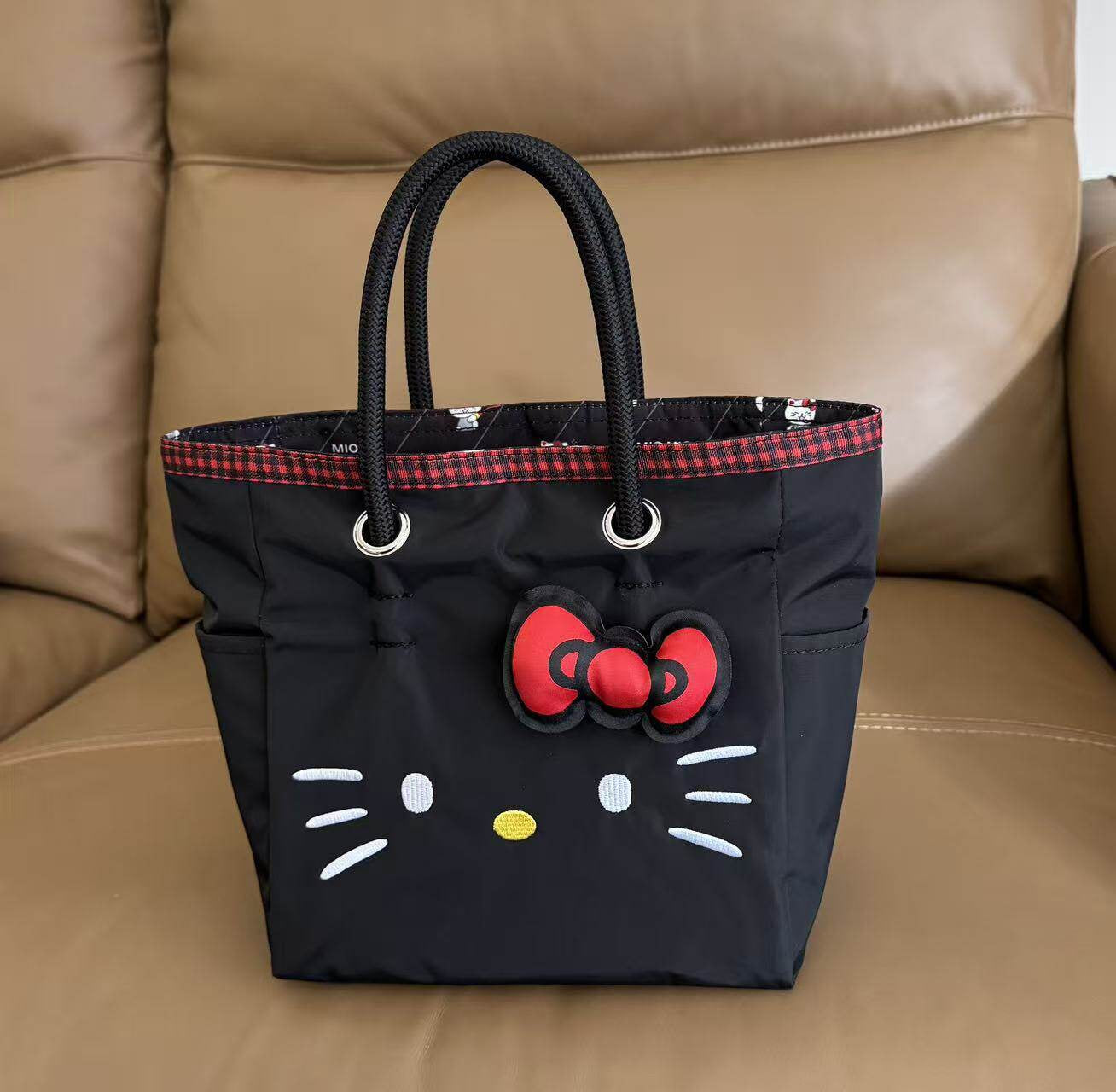 Handbag Female alphabet printed nylon handbag Small tote bag tote bag 1114