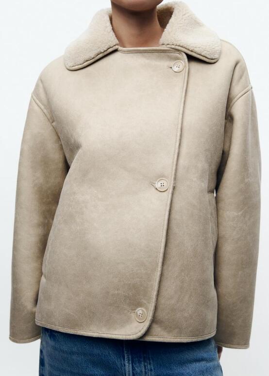 Women’s Shearling Jacket | Oversized Double-Sided Suede Coat · Thick Warm Winter Streetwear