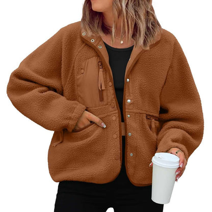 Women’s Fleece Jacket | Fall Winter Pullover Sweatshirt Coat for Casual & Sporty Wear