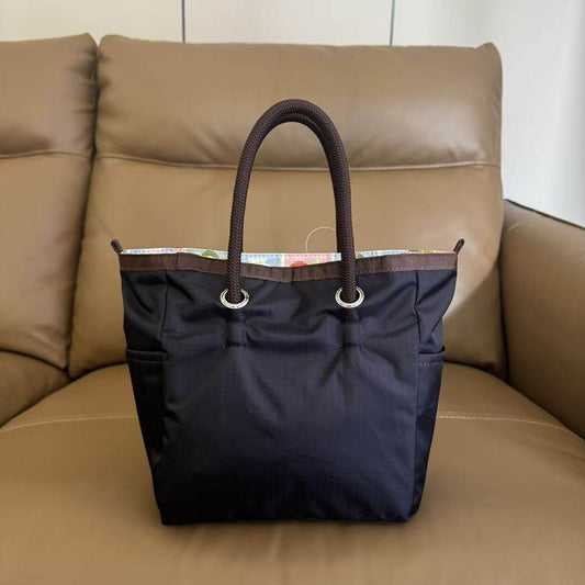 Cartoon handbag female letter printing nylon handbag small tote bag tote bag 1114