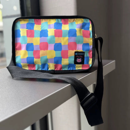 Crossbody bag multi-layer storage large capacity shoulder bag lightweight square bag large compartment L262