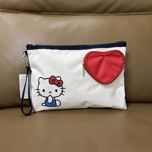 Cartoon Kt cat no standard finishing bag large capacity zipper storage bag enlarged version/