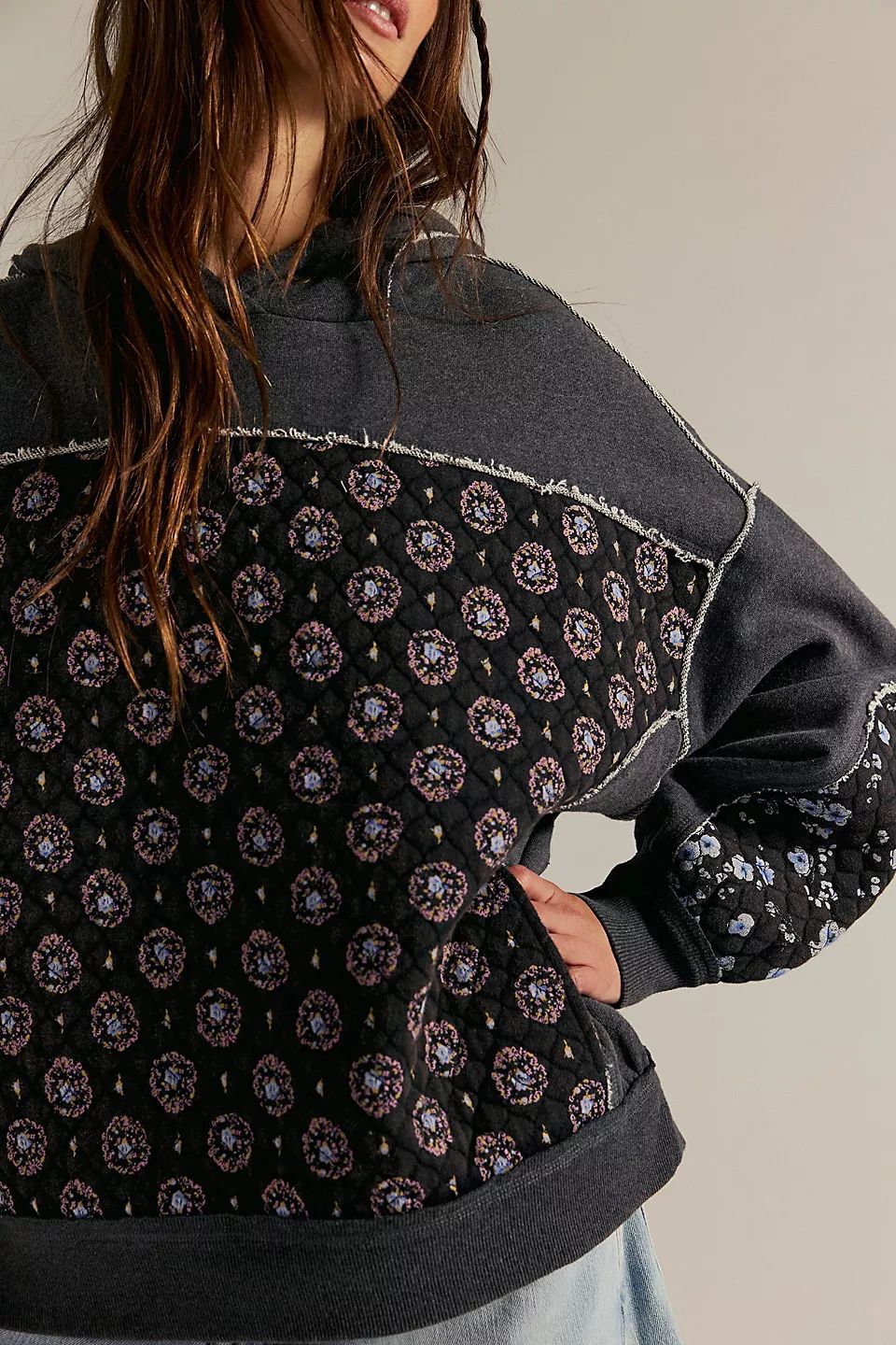 Autumn Winter 2025 Women’s Embroidered Patch Hoodie – Casual Pullover Sweatshirt