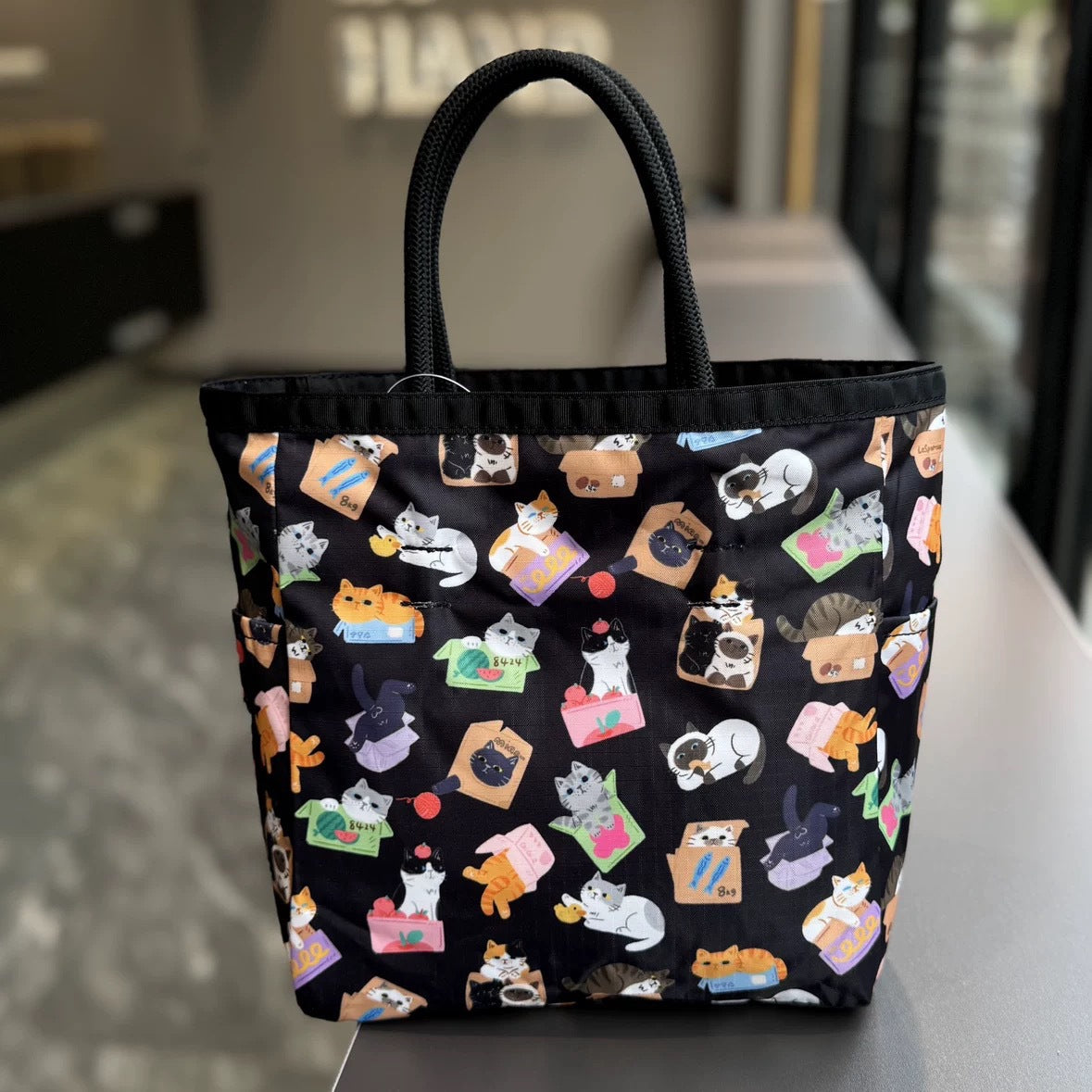 Handbag Female alphabet printed nylon handbag large tote bag tote bag 1114