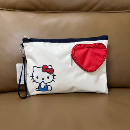 Cartoon Kt cat no standard finishing bag large capacity zipper storage bag enlarged version/