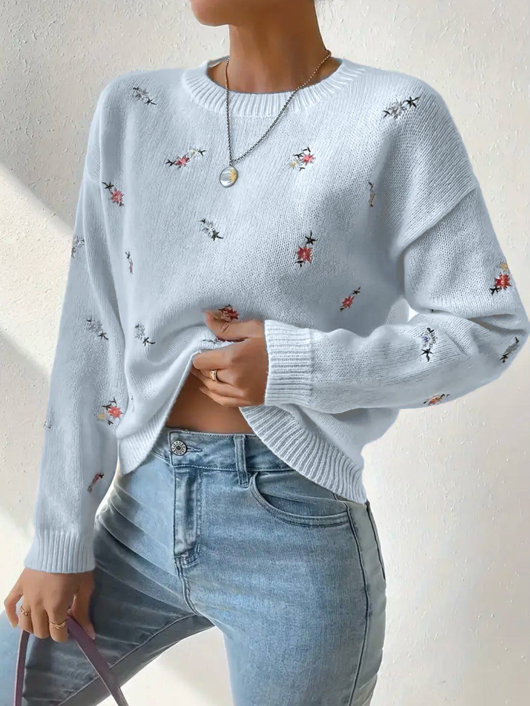 Gentle Chic Knit Sweater | 2025 Early Fall Slimming Loose Crew Neck Pullover