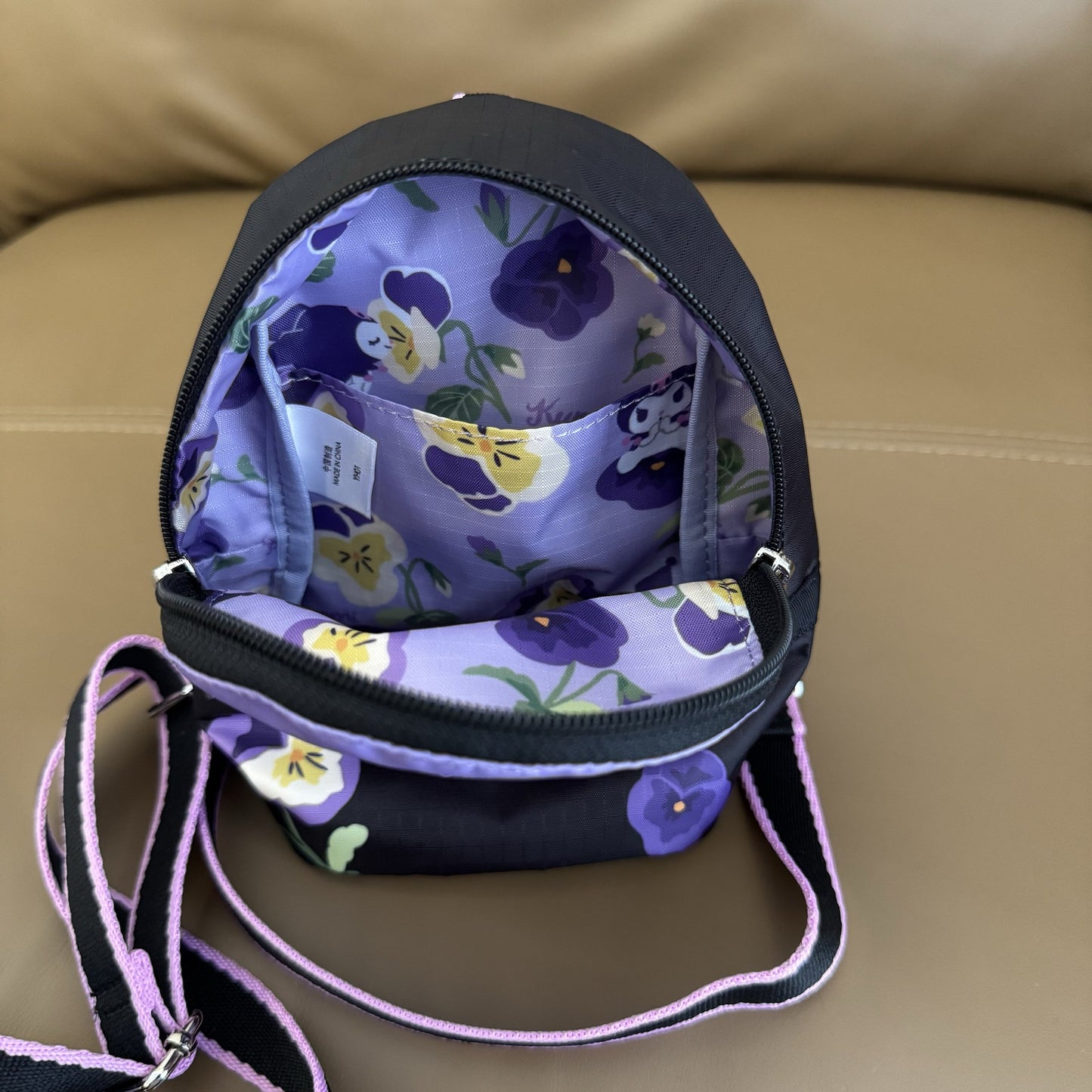 New bag cartoon coin bus card bag multi-layer key bag mini messenger bag 266