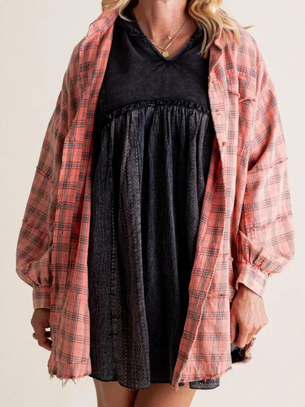 Autumn Fashion Tassel Cardigan | Loose Casual Plaid Shirt for Women