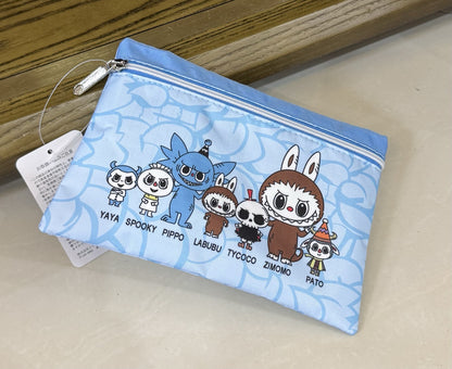 Cartoon one-piece finishing bag, mask bag, large-capacity zipper storage bag, size: 20/15cm