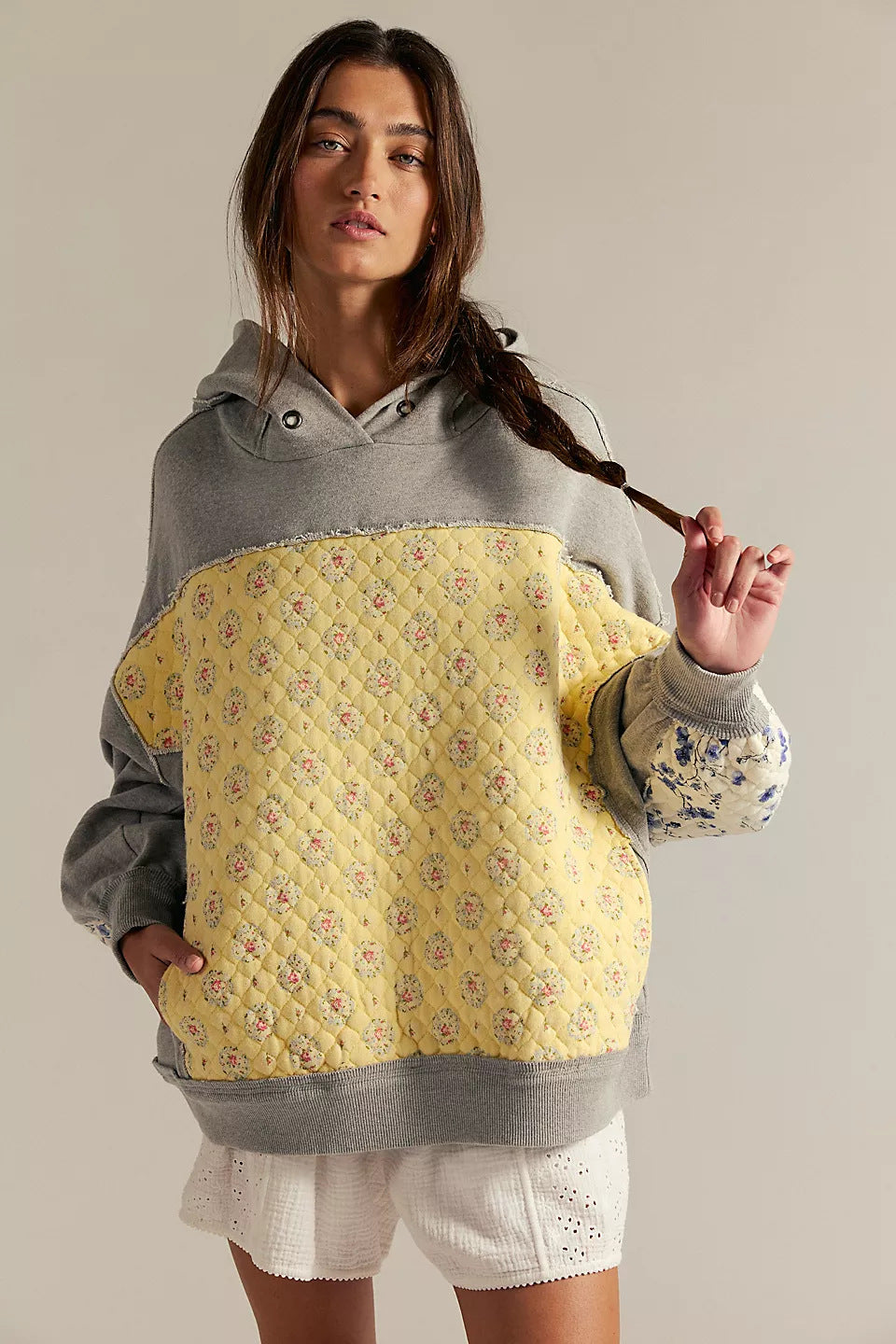Women’s Embroidered Hoodie | Fall Winter Patchwork Pullover Casual Sweatshirt