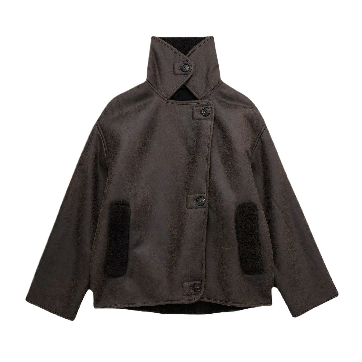 Women’s Shearling Jacket | Oversized Double-Sided Suede Coat · Thick Warm Winter Streetwear