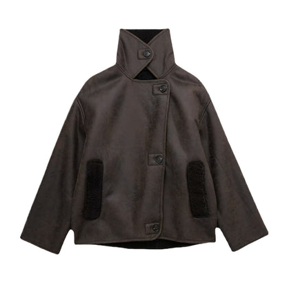 Women’s Shearling Jacket | Oversized Double-Sided Suede Coat · Thick Warm Winter Streetwear