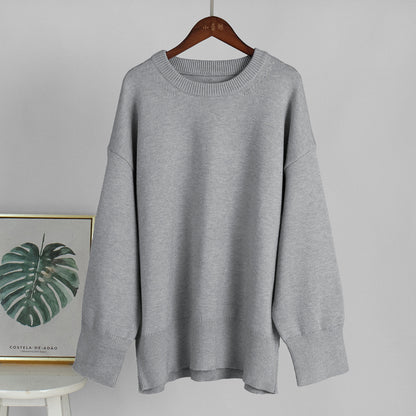2025 Fall & Winter New Solid Color Crew Neck Sweater | Casual & Versatile Knitted Pullover for Effortless Style