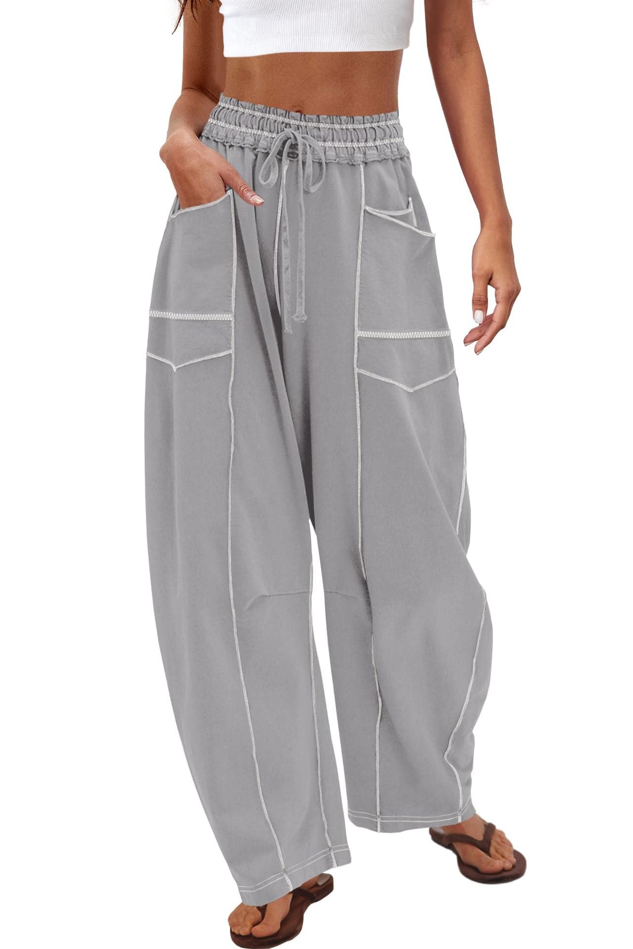 Women’s High-Waist Wide-Leg Sweatpants | Loose Fit Casual Joggers for Fall & Winter