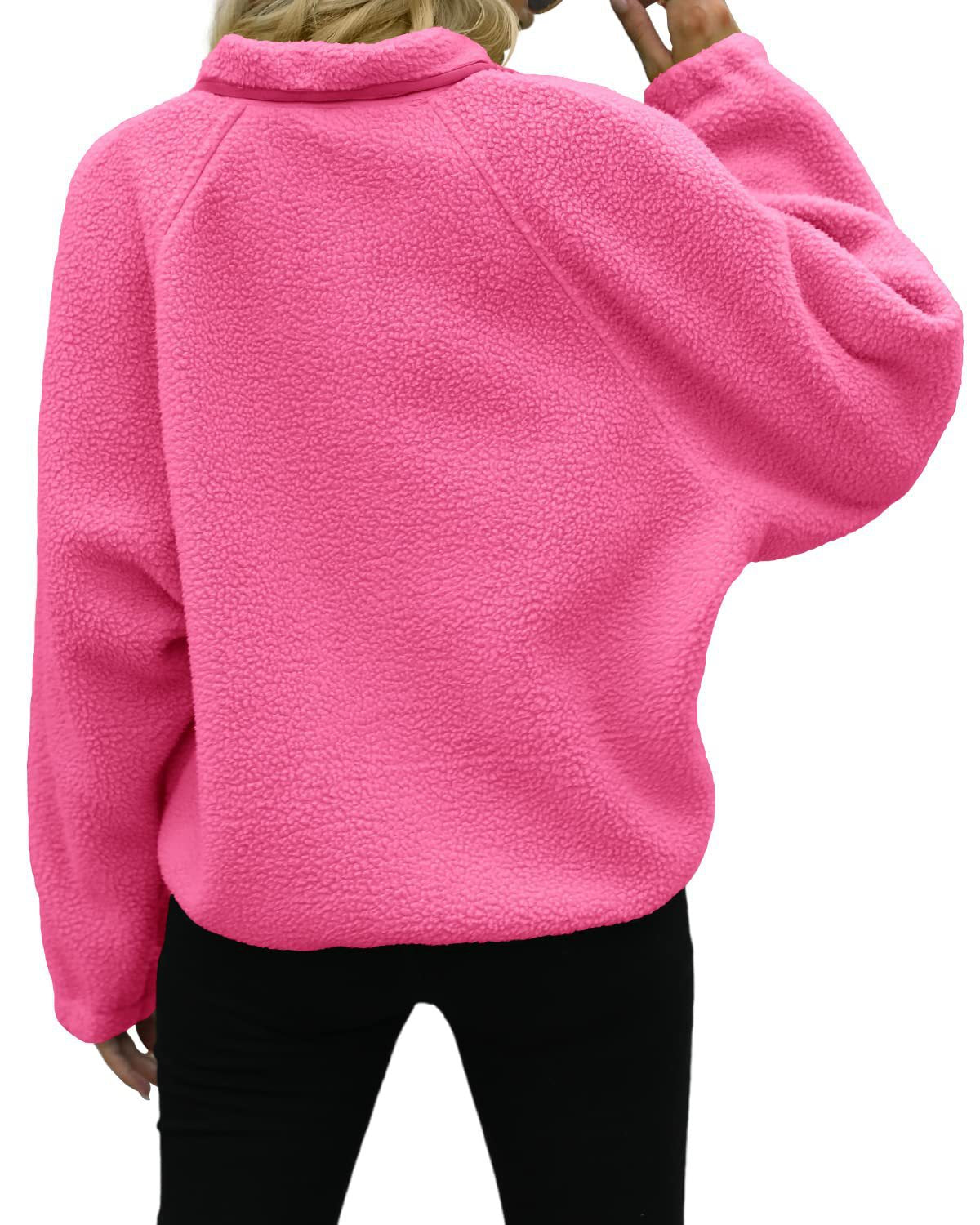 Women’s Fleece Jacket | Fall Winter Pullover Sweatshirt Coat for Casual & Sporty Wear