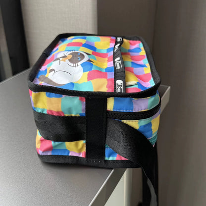 Crossbody bag multi-layer storage large capacity shoulder bag lightweight square bag large compartment L262