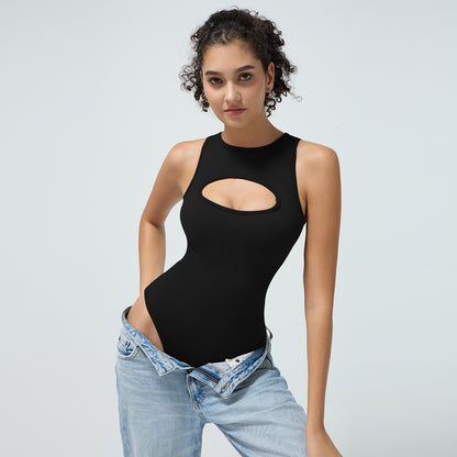 Chest Pad-Free Threaded Seamless Crew Neck Yoga onesie Slim Skinny onesie Shape