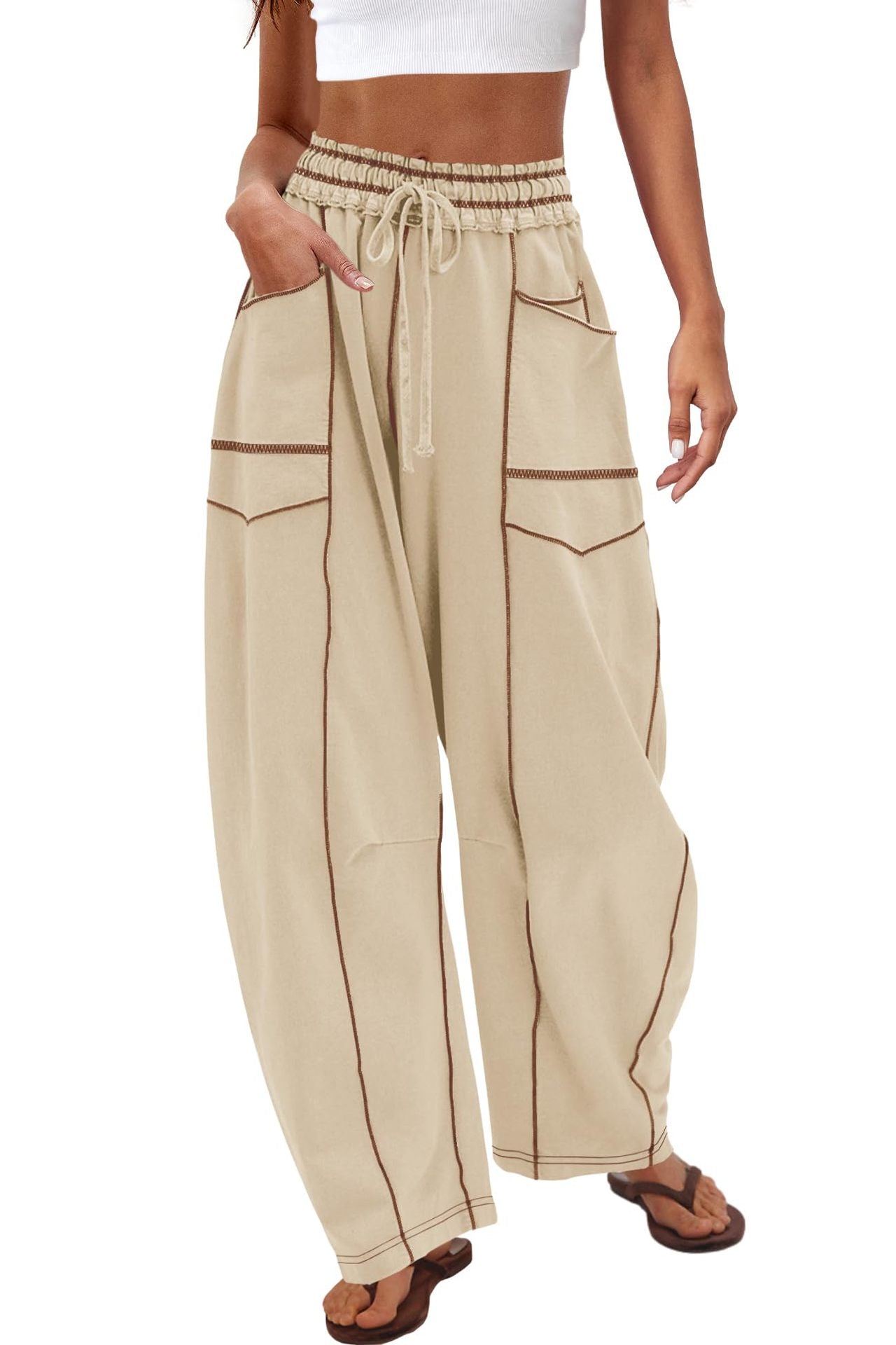 Women’s High-Waist Wide-Leg Sweatpants | Loose Fit Casual Joggers for Fall & Winter