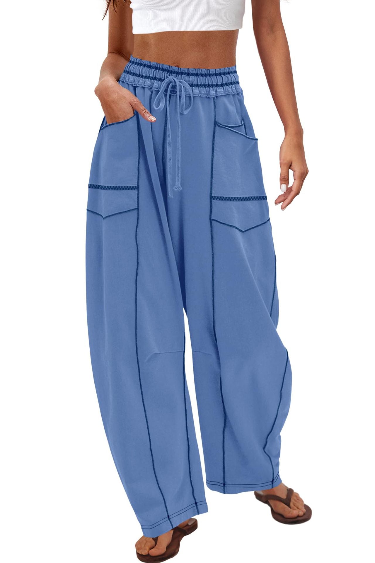 Women’s High-Waist Wide-Leg Sweatpants | Loose Fit Casual Joggers for Fall & Winter