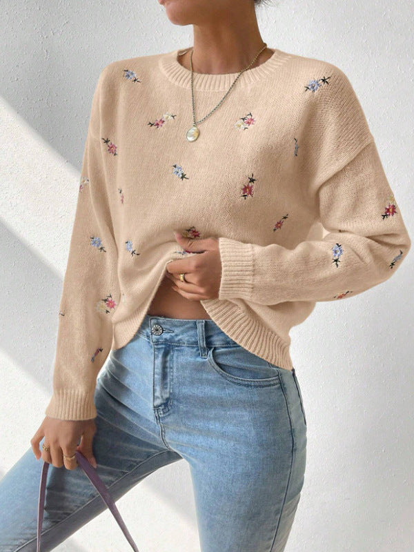 Gentle Chic Knit Sweater | 2025 Early Fall Slimming Loose Crew Neck Pullover