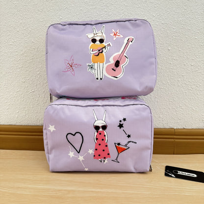 Anti-splashing cloth bag, clutch storage bag, toilet bag, cosmetic bag 7121 large size 16/22cm.