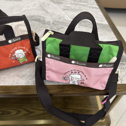 LOGO English Different New Products Casual Small Square Bag Women's Nylon Cloth Bag Sports Mini Crossbody Clutch Bag 3273