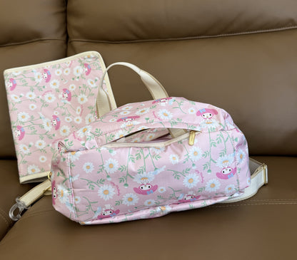 Anti-splashing cloth bag, portable shoulder messenger bag, mommy bag 3518, free seat cushion, length 40, height 33, thickness 13.