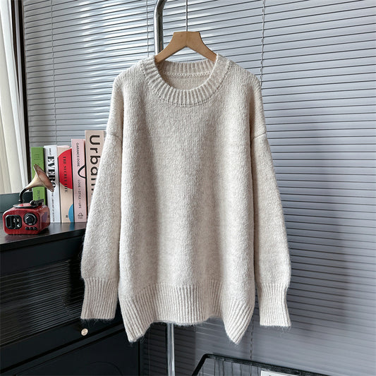Autumn Winter 2025 Women’s Loose Lazy Pullover Sweater – Soft Cozy Knit Top