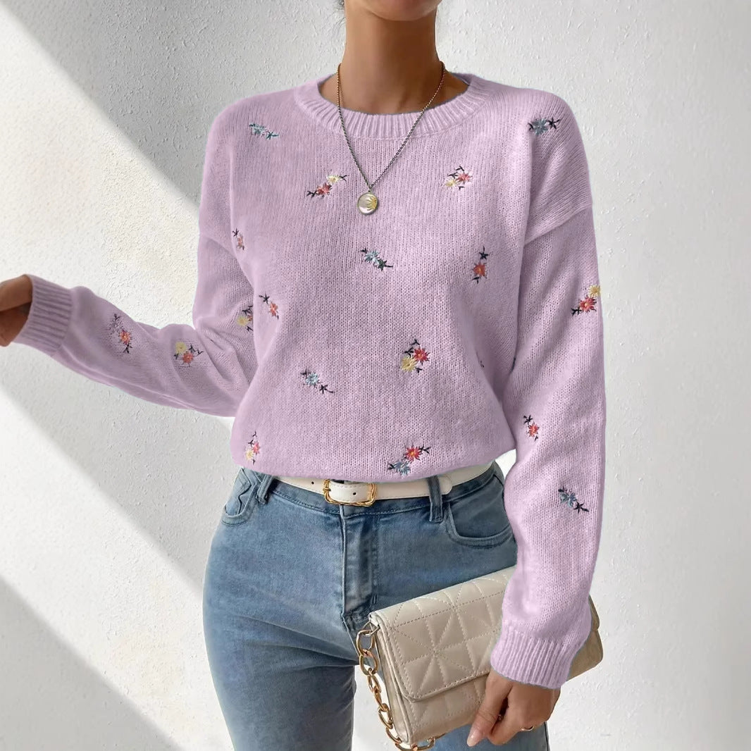 Gentle Chic Knit Sweater | 2025 Early Fall Slimming Loose Crew Neck Pullover