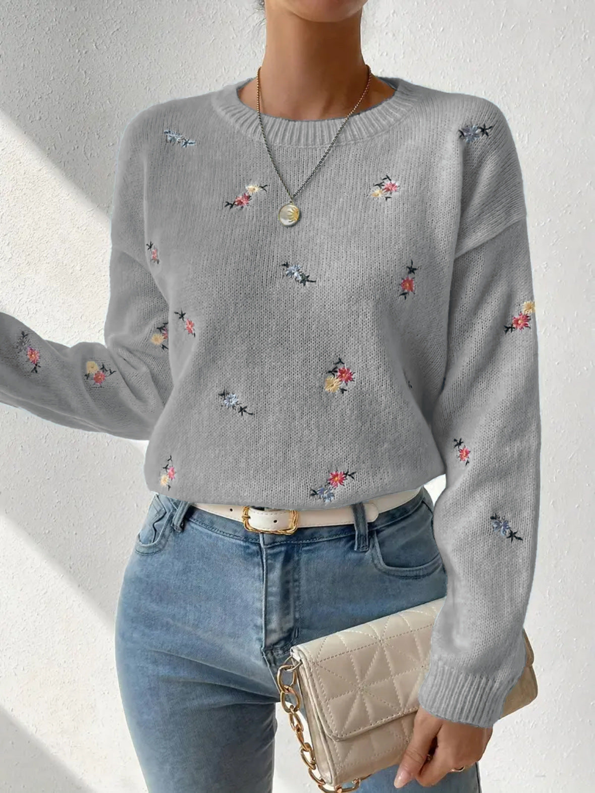 Gentle Chic Knit Sweater | 2025 Early Fall Slimming Loose Crew Neck Pullover